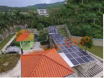 太陽能光伏發電長廊遮陽棚